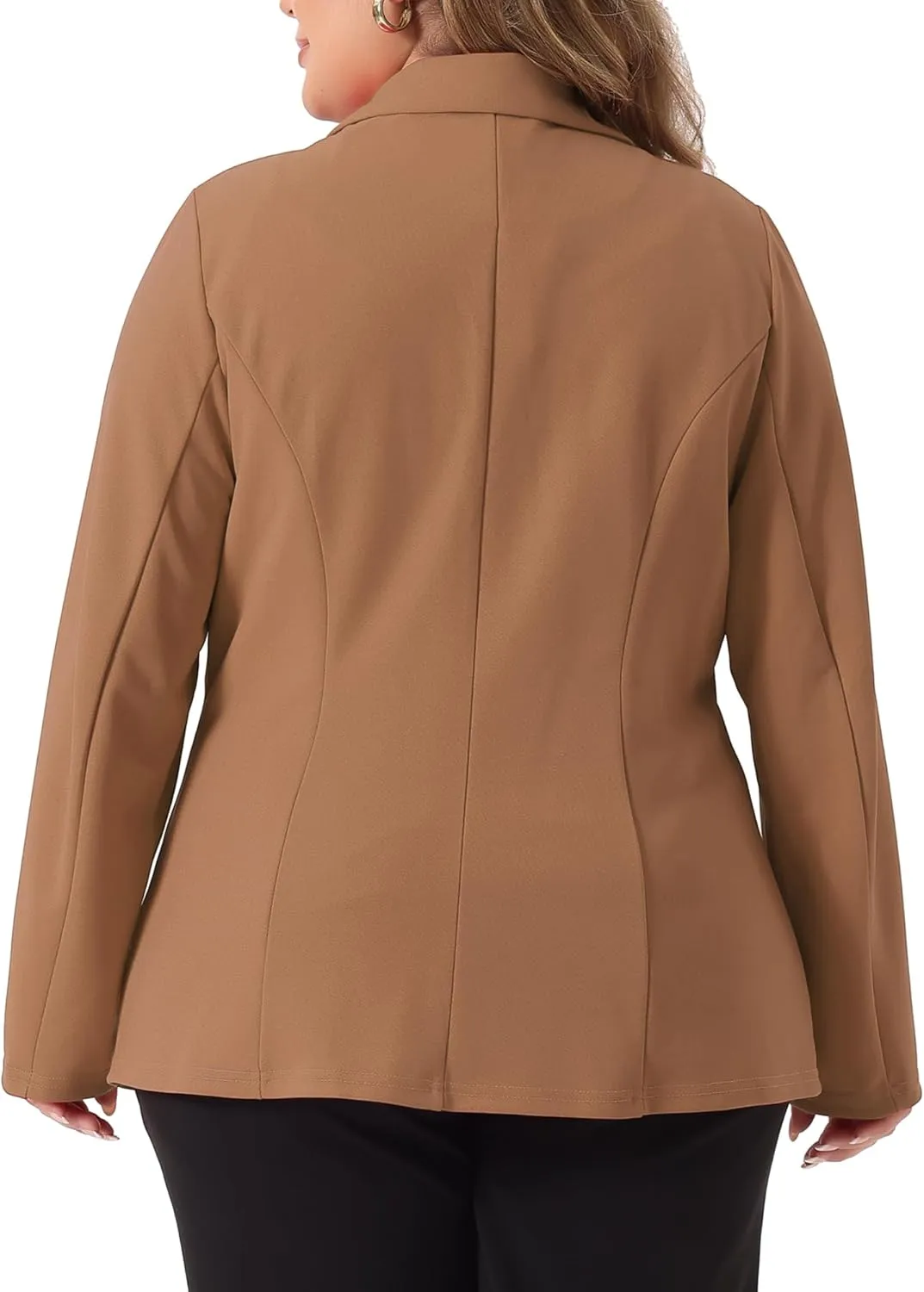 Agnes Orinda Blazers for Women Plus Size Notched Lapel V Neck Business Casual Outfits Suit Jacket Work Fall Blazers