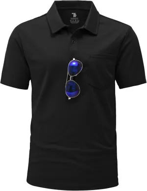 BGOWATU Men's Polo Shirts Short Sleeve Collared Golf Shirts Quick Dry Tennis Shirt Outdoor Sports Causal Shirts