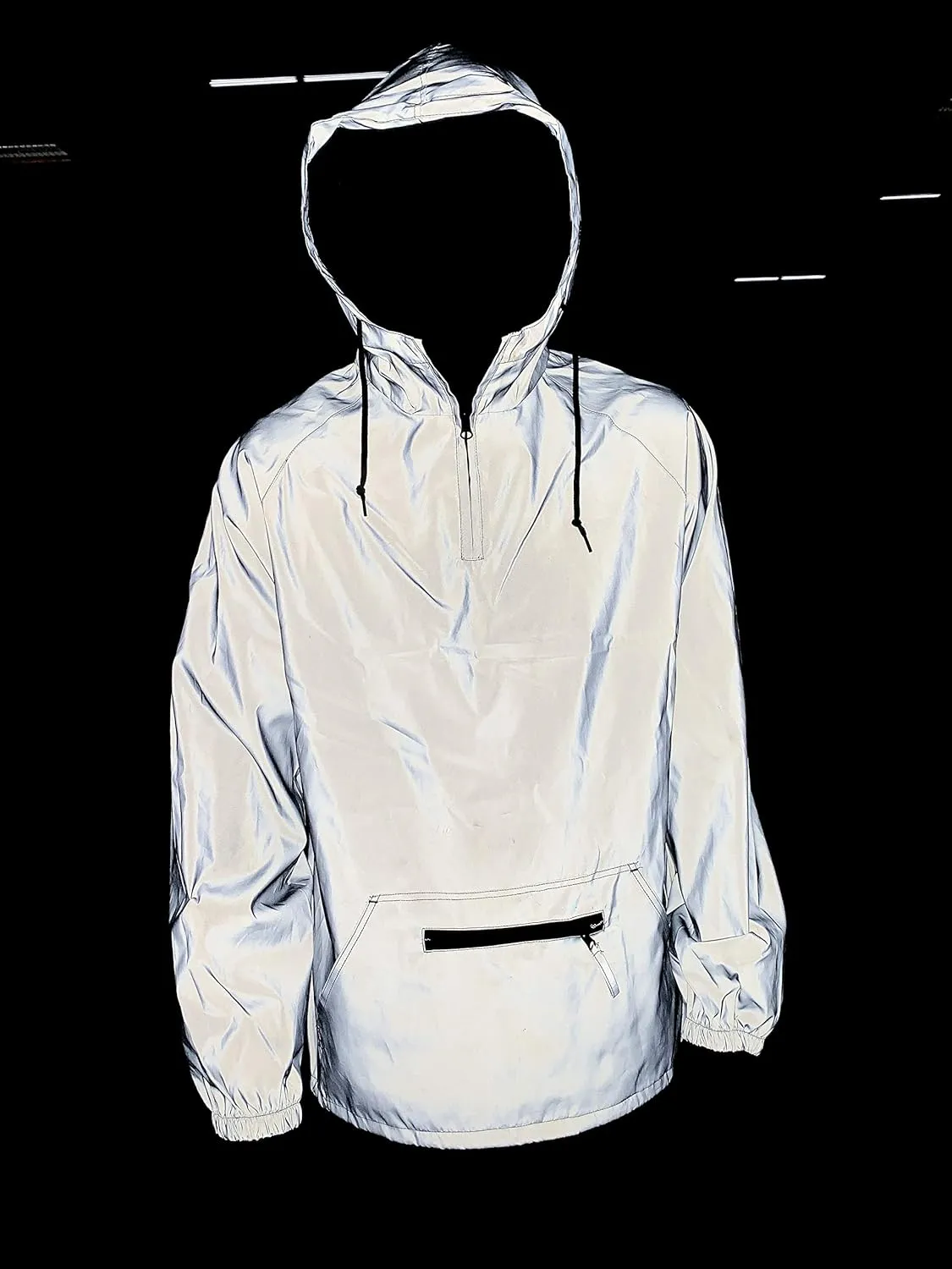 Cottonhood Fully Reflective Jacket, Water-Resistant 1/4 Zip Anorak - Rain Jackets for Men & Women, Lightweight Windbreaker
