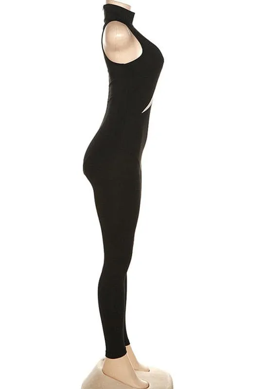 JY134 Sleeveless Bodycon Workout Jumpsuits