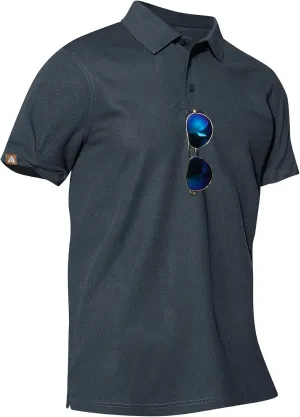 MOERDENG Men's Golf Polo Shirt Regular-fit Quick-Dry Performance Tactical Shirts Short and Long Sleeve Jersey Tennis Shirt
