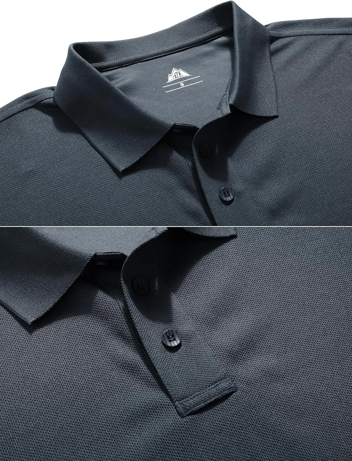 MOERDENG Men's Golf Polo Shirt Regular-fit Quick-Dry Performance Tactical Shirts Short and Long Sleeve Jersey Tennis Shirt