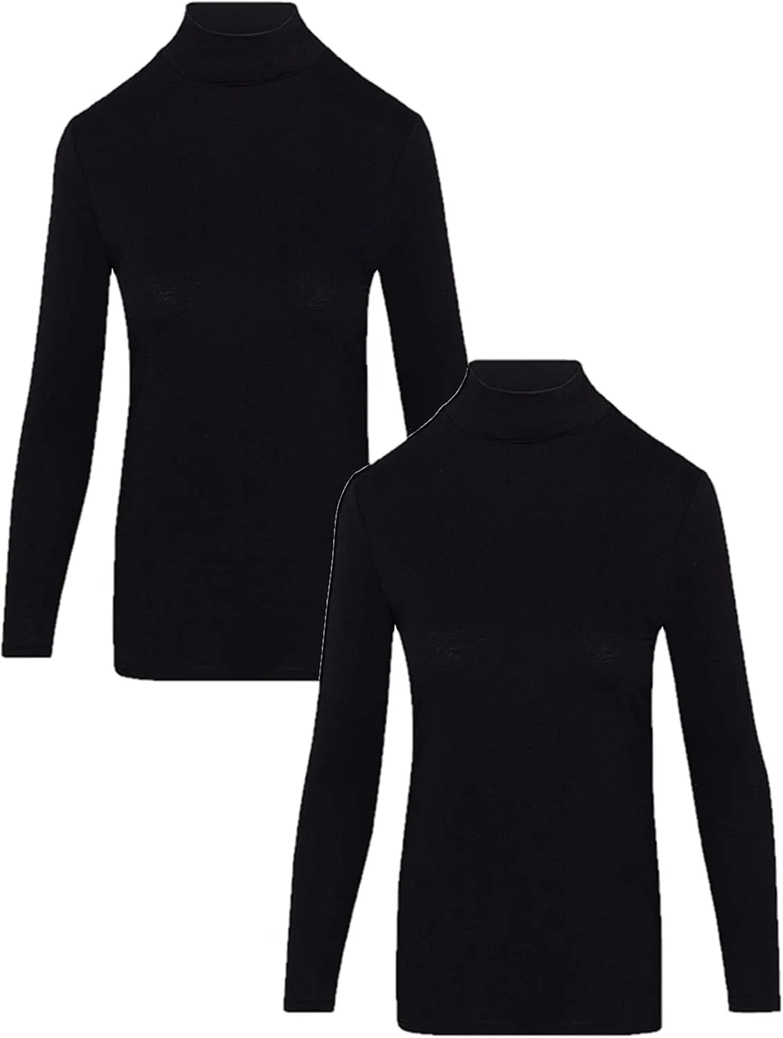 Natural Uniforms Women's Long Sleeve Mock Turtle-Neck T-Shirt Under Scrub