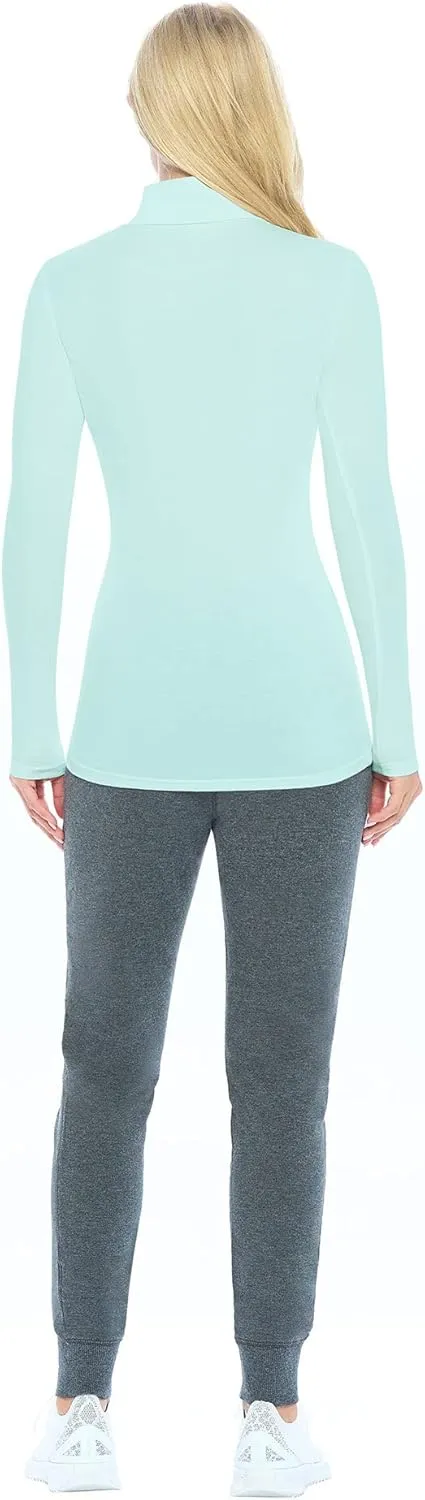 Natural Uniforms Women's Long Sleeve Mock Turtle-Neck T-Shirt Under Scrub