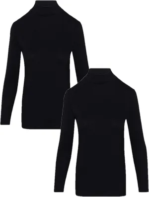 Natural Uniforms Women's Long Sleeve Mock Turtle-Neck T-Shirt Under Scrub