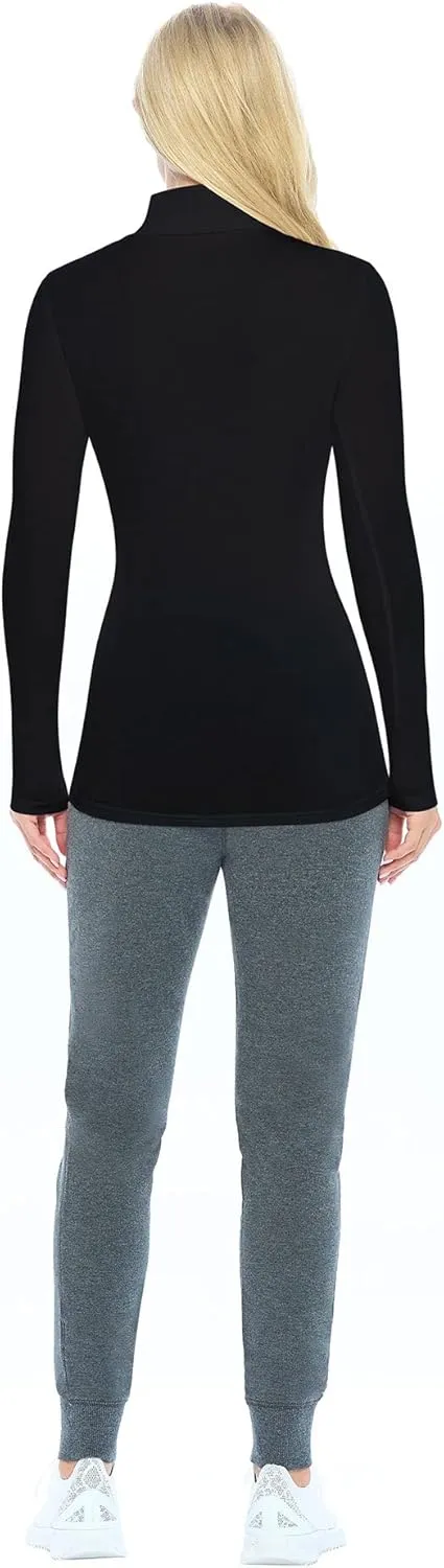 Natural Uniforms Women's Long Sleeve Mock Turtle-Neck T-Shirt Under Scrub