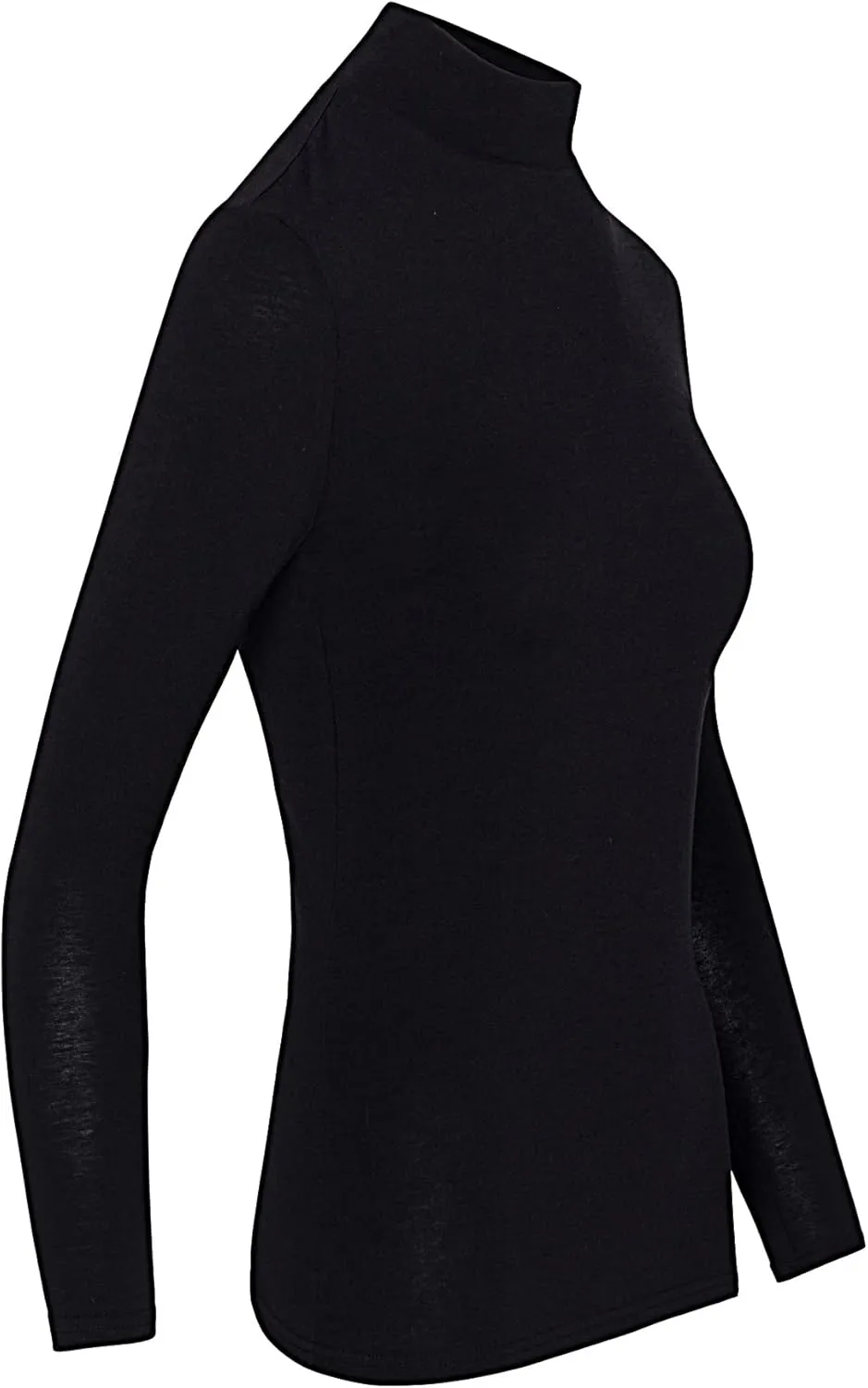 Natural Uniforms Women's Long Sleeve Mock Turtle-Neck T-Shirt Under Scrub