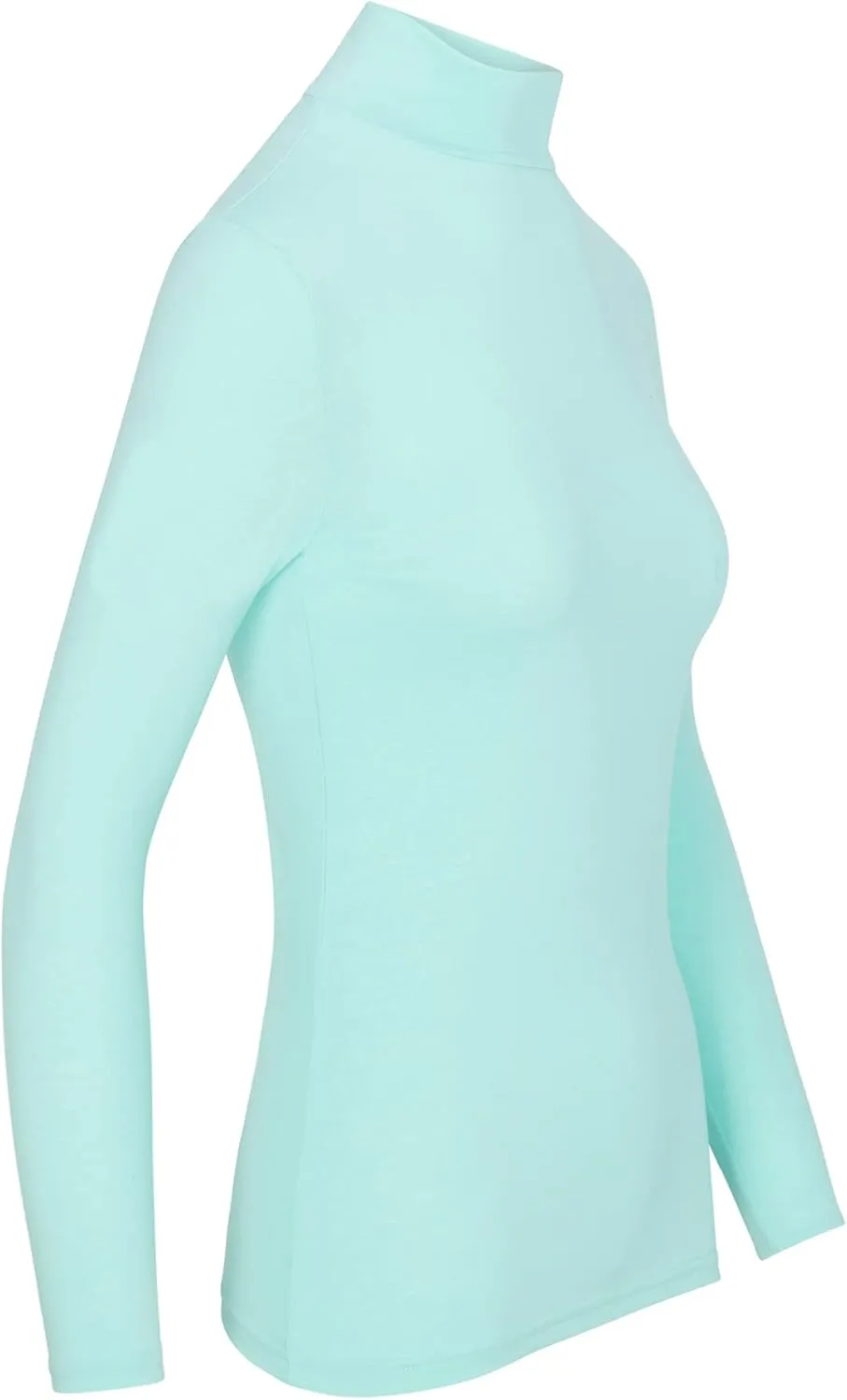 Natural Uniforms Women's Long Sleeve Mock Turtle-Neck T-Shirt Under Scrub