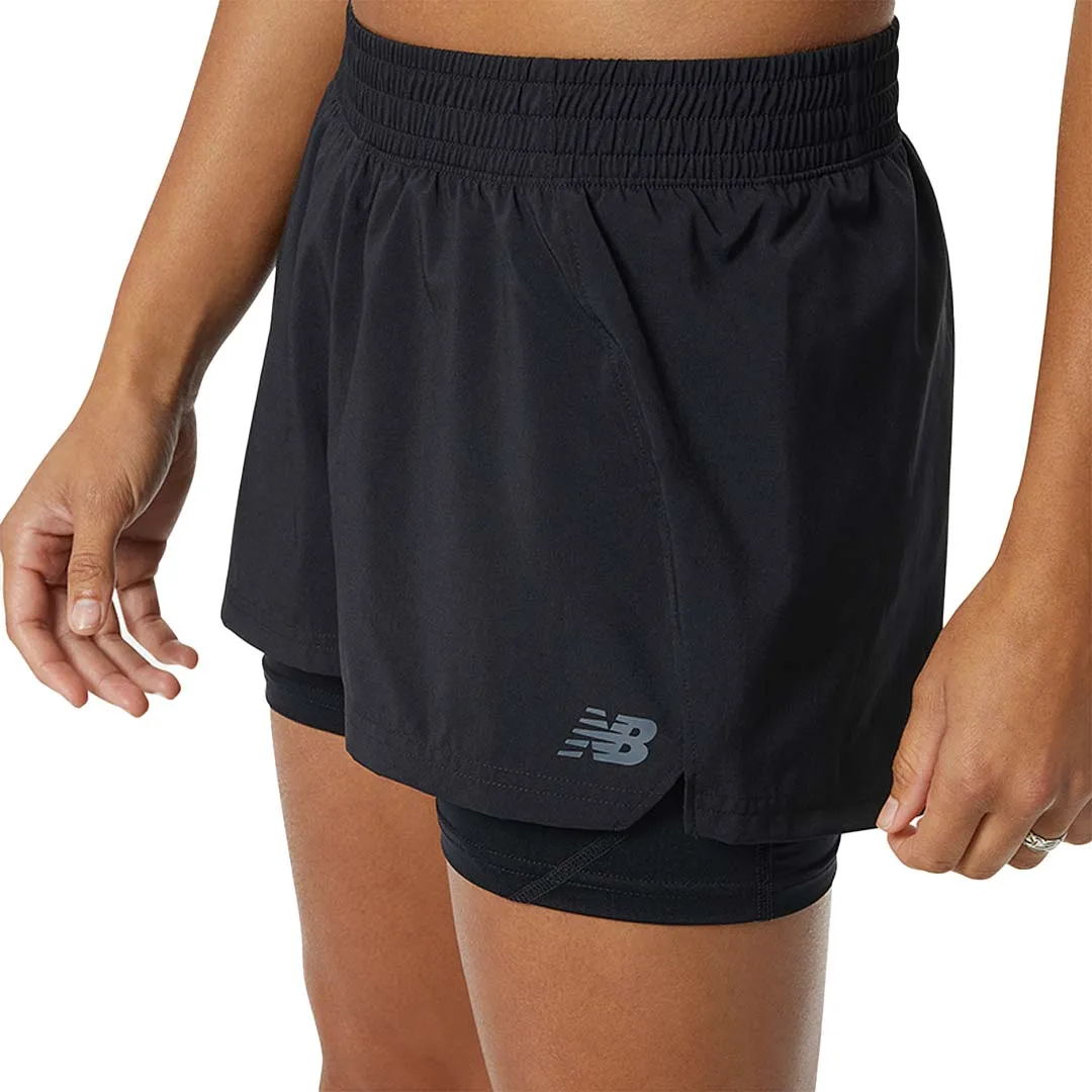 New Balance - Women's 2-In-1 Shorts (WS21459 BK)