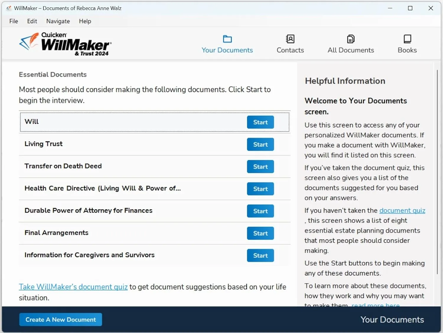 Quicken WillMaker & Trust 2024 - Windows - Estate Planning Software Includes Will, Living Trust, Health Care Directive, Financial, Power of Attorney - Legally Binding [PC Online code]