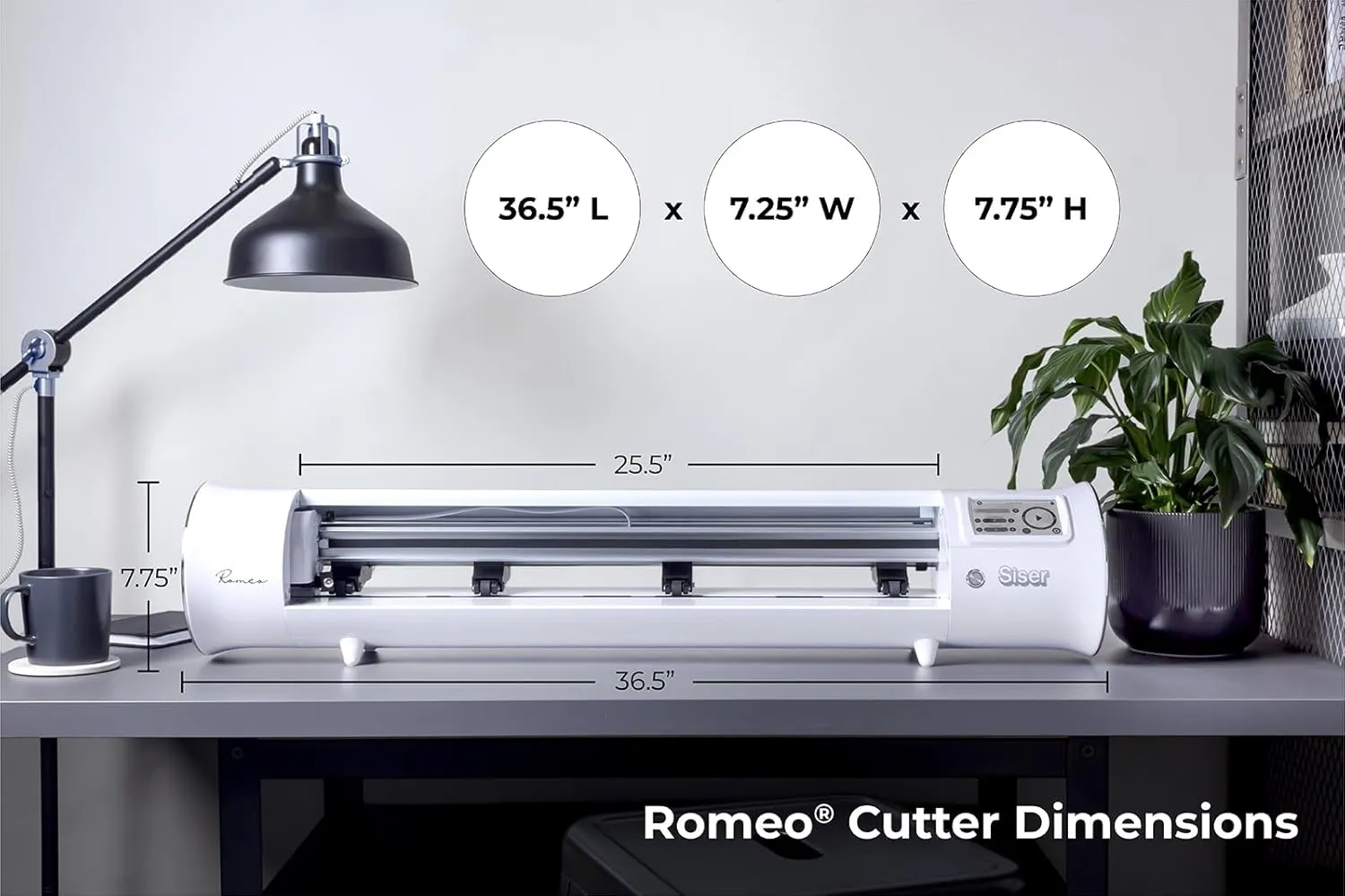 Siser Romeo High-Definition Cutter - 24" Professional Cutting Machine for Vinyl, Paper, and More  WiFi Compatible with Windows & Mac - Includes Leonardo Design Studio Software, Roll Holder Accessory
