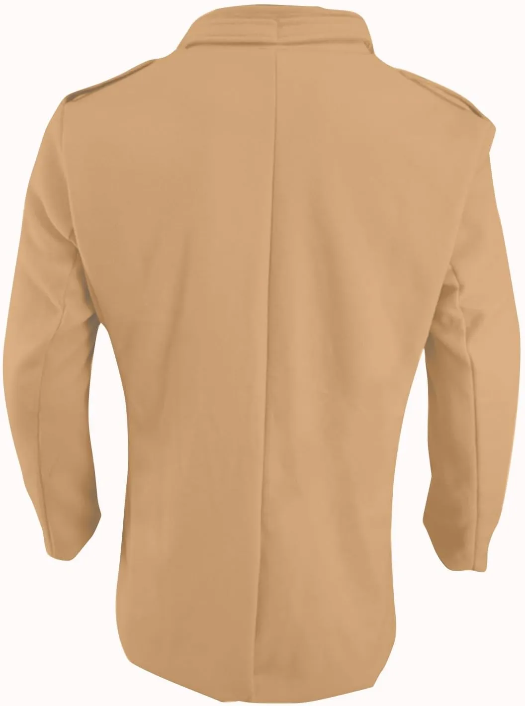 Trench Coat Men Wool Blend Double Breasted Notched Lapel Slim Fit Mid Long Windbreaker Causal Business Overcoat