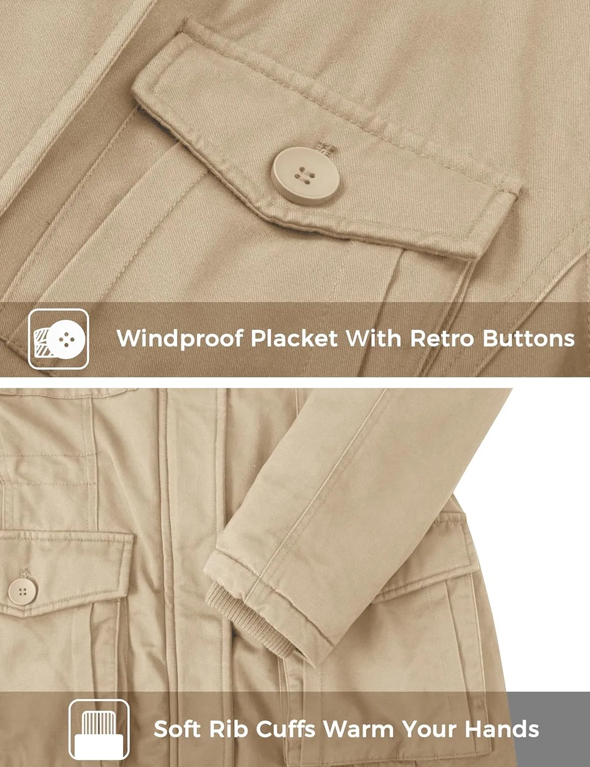 wantdo Women's Winter Parka Coat Sherpa Lined Warm Cotton Jacket with Removable Hood