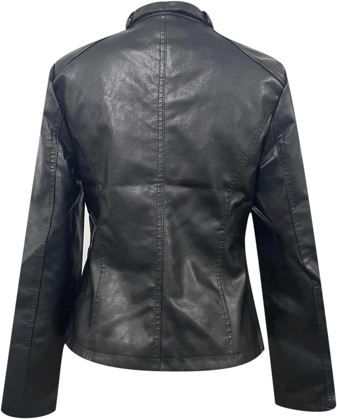 Women Faux Leather Jackets 2024 Winter Motorcycle Plus Size Moto Biker Coat Short Lightweight Fashion Cropped Outerwear