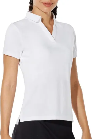 Women's Golf Shirt V Neck Short Long Sleeve Polo Shirts Lightweight Quick Dry Workout Daily Work Shirts Tops