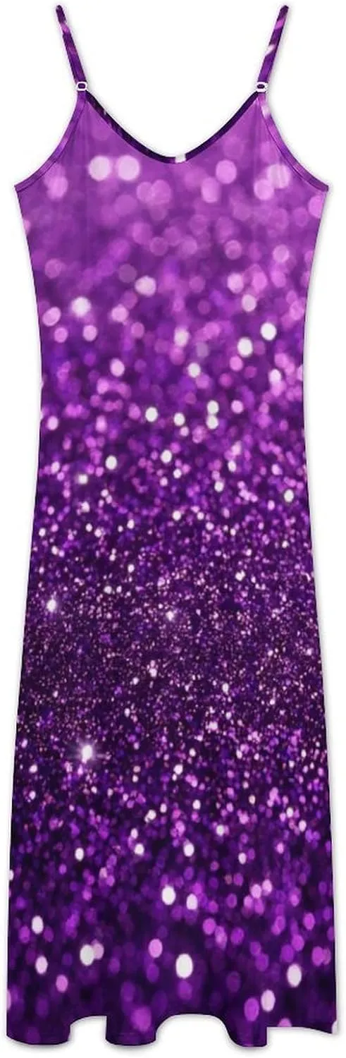 Women's Sexy V Neck Long Sleeveless Dress Full Slip for Under Dress