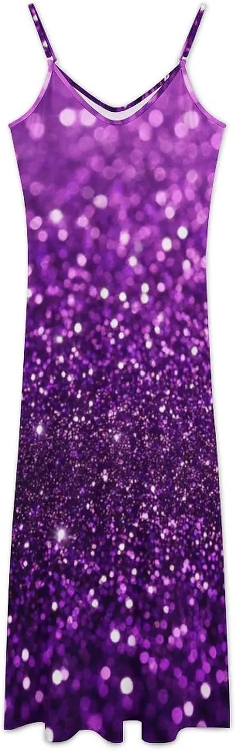 Women's Sexy V Neck Long Sleeveless Dress Full Slip for Under Dress